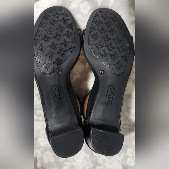 NATURE SIZE 8 Elegant Black Women's Sandals - Picture 3 of 7